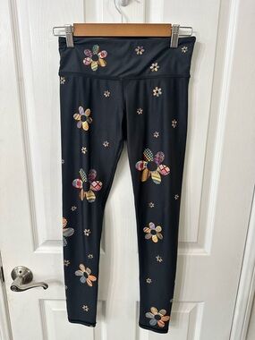 Noli Yoga "Patchwork Daisy" Leggings, Small